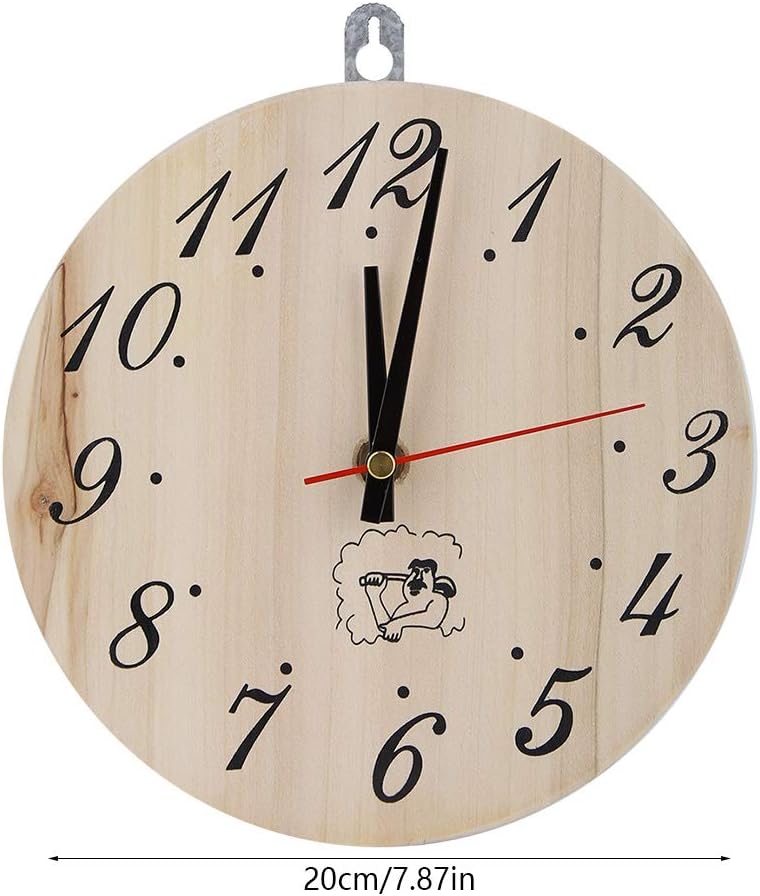 Fdit 8in Sauna Clock Decorative Timer Clock Wanduhr für Sauna Zubehör Sauna Room Home Decor MEHRWEG