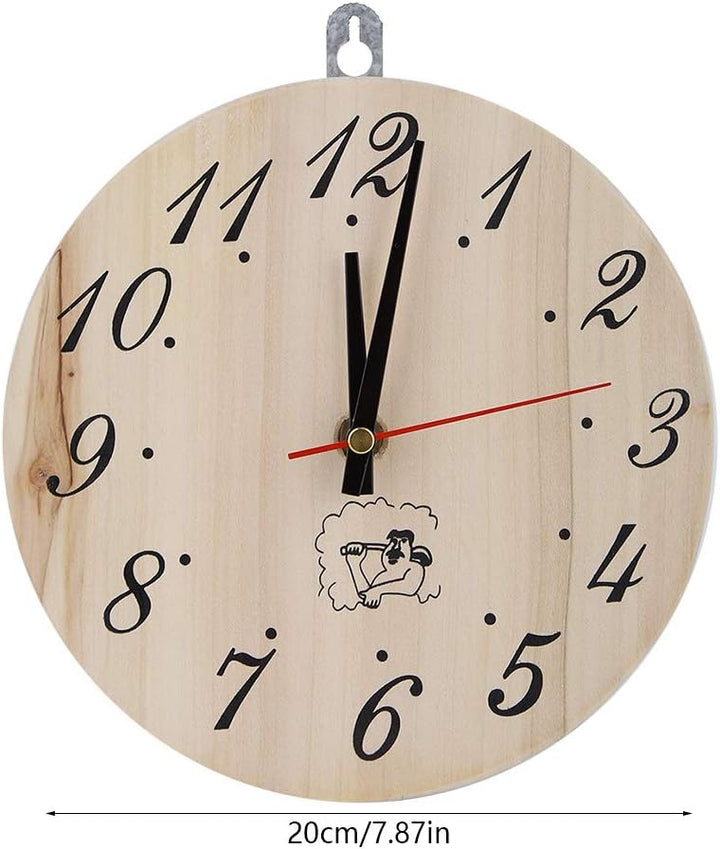 Fdit 8in Sauna Clock Decorative Timer Clock Wanduhr für Sauna Zubehör Sauna Room Home Decor MEHRWEG