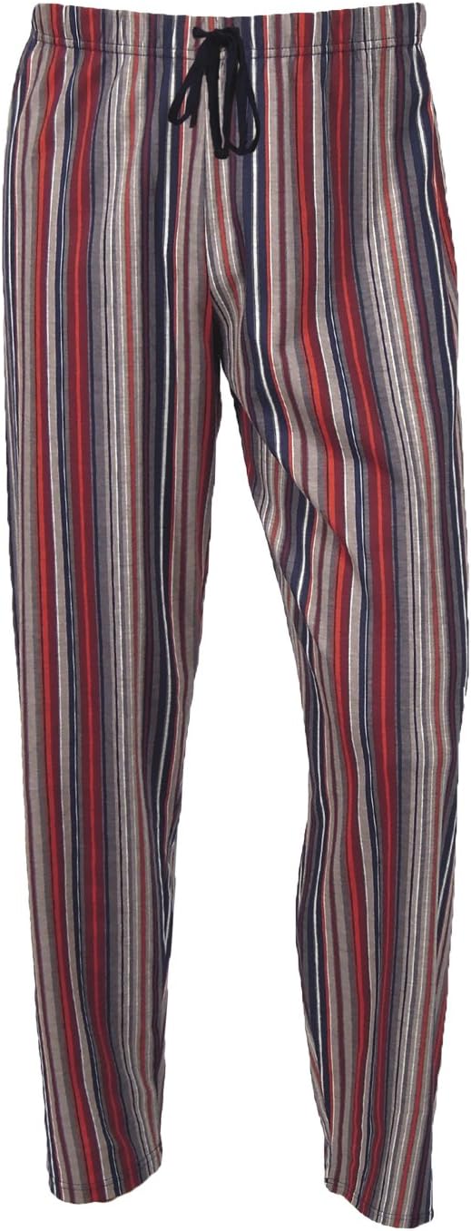 e.VIP® Herren Schlafanzug Luke 326 aus Reiner Baumwolle M Marine/Weinrot, M Marine/Weinrot