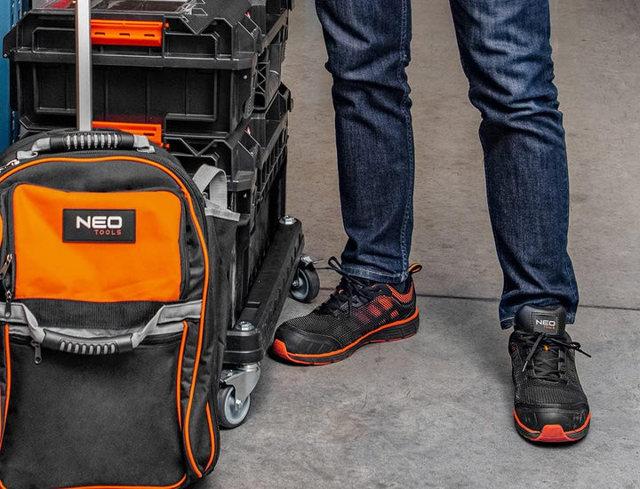 NEO Sicherheitsschuhe S1 SRC Arbeitsschuhe Halbschuhe atmungsaktiv sportlich schwarz 39-47 47