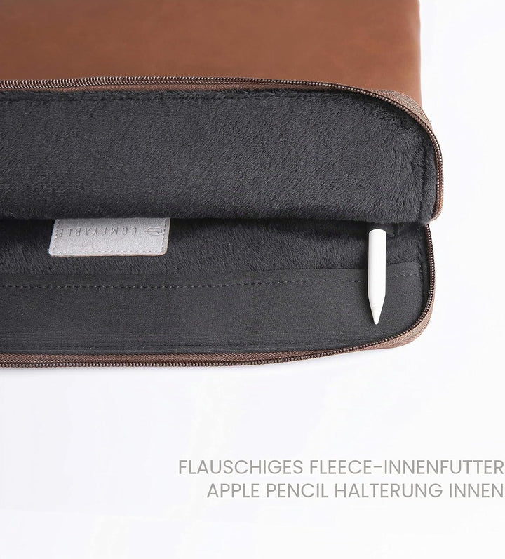 Comfyable Tablet Tasche Leder Sleeve Kompatibel mit iPad Pro 12.9 Zoll M2 2022 M1 2021 2020 &amp; Smart/