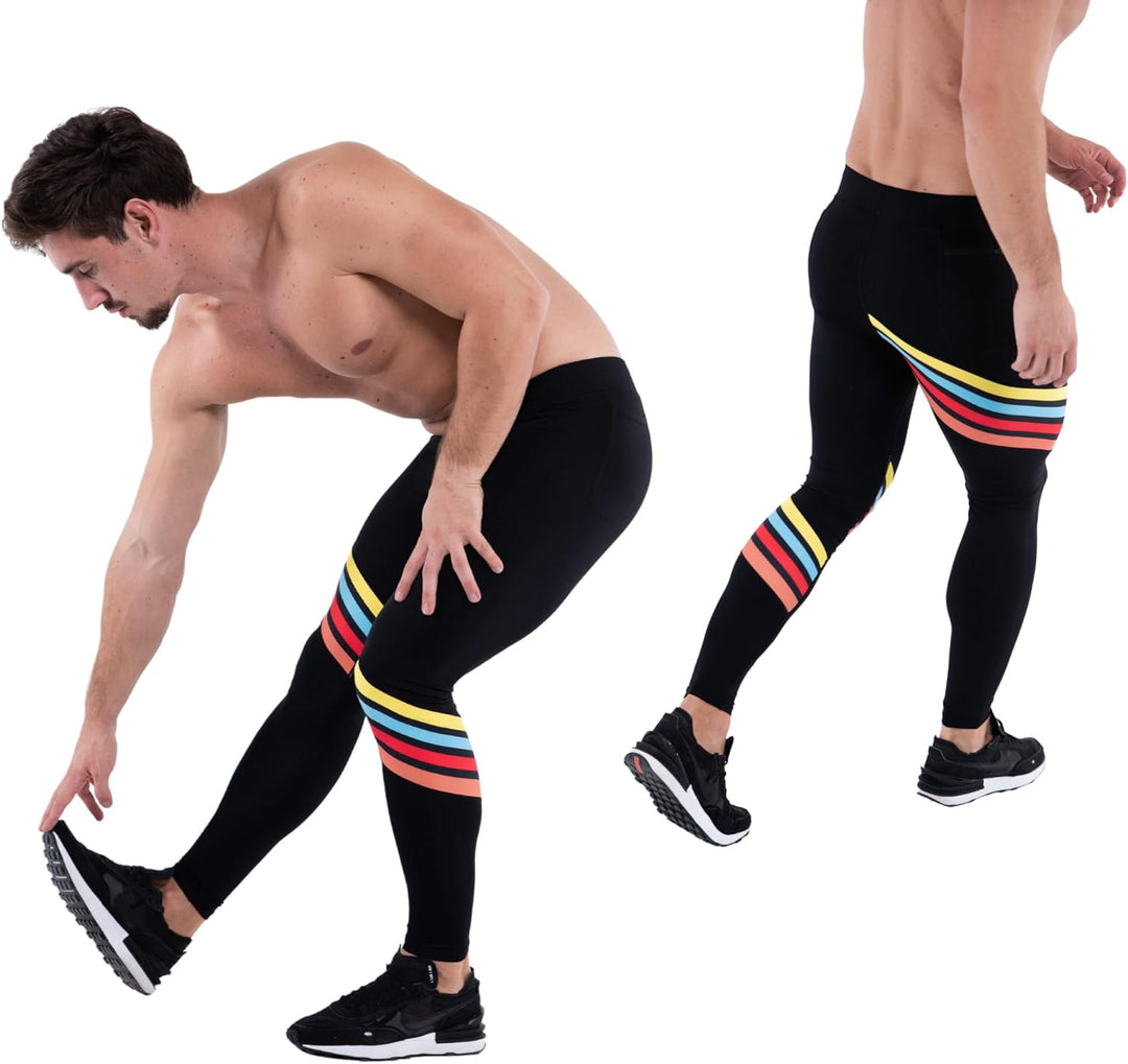 Kapow Meggings Performance PRO: Lange Sportleggings für Herren mit Kompression – Perfekt für Laufen,