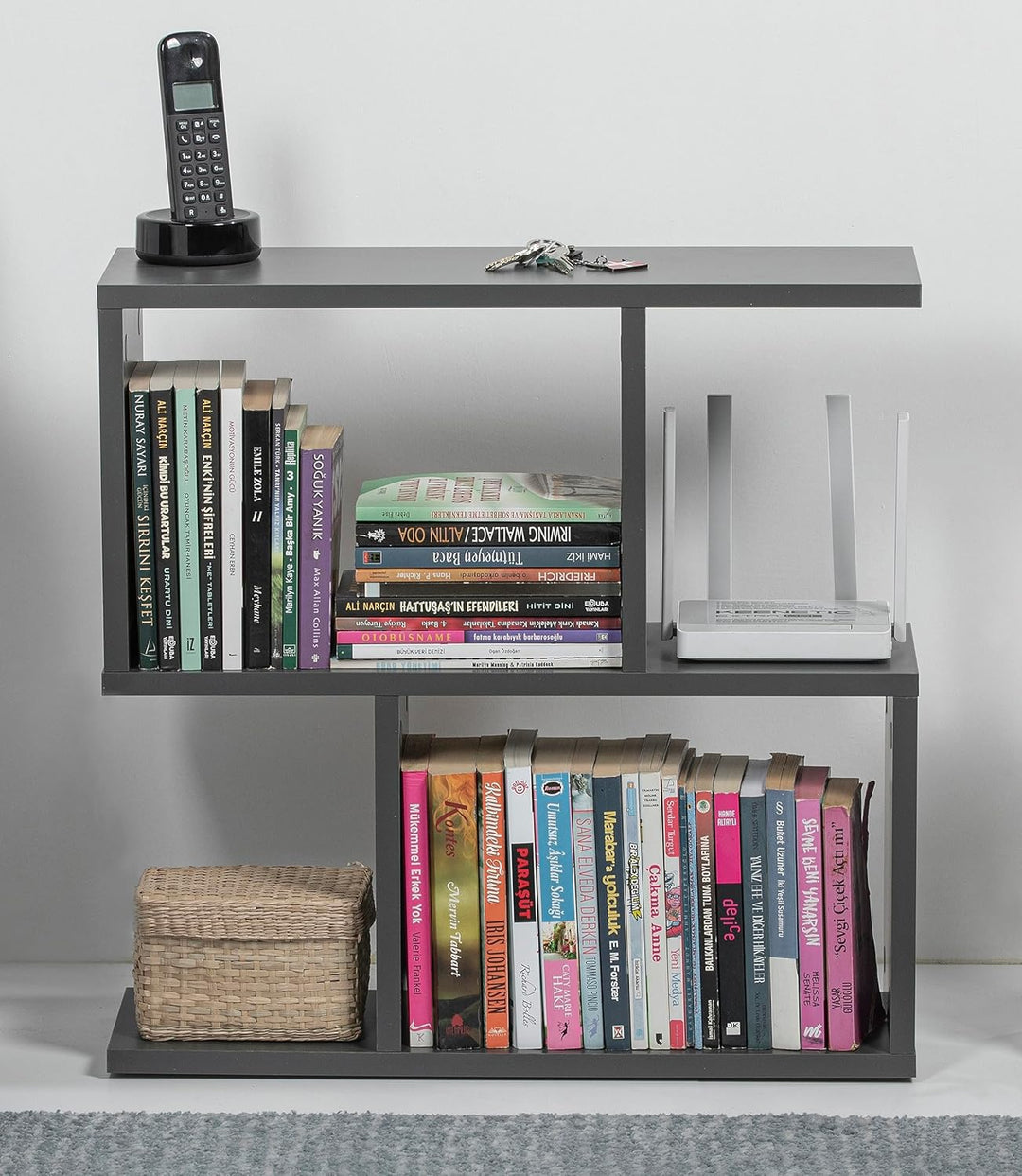 HOCUS PICUS | Homemania Holz Beistelltisch mit 2 Etagen | Sofatisch, Regal-Organizer, Büro, Wohnzimm
