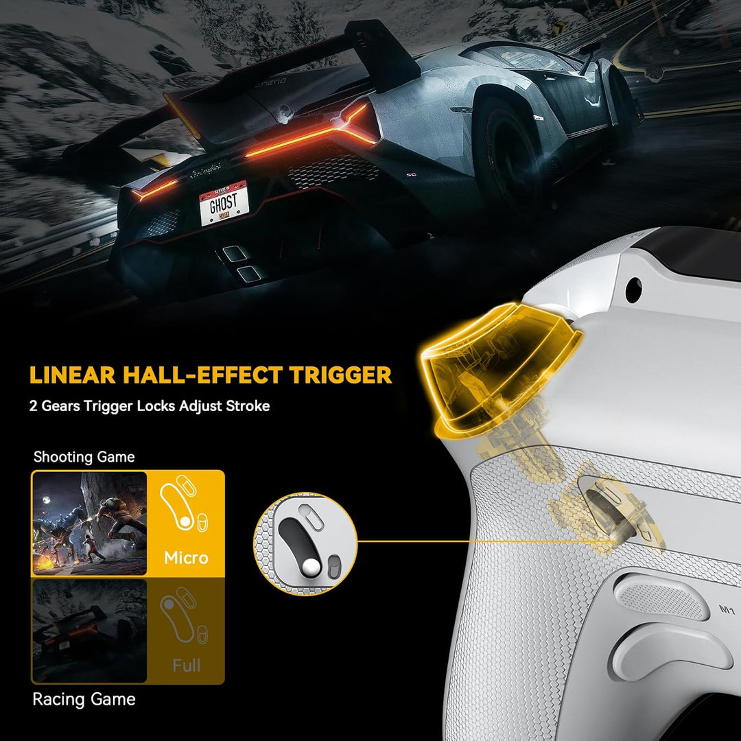ManbaOne Interactive Screen Wireless Gaming Controller für PC/Switch/Switch 2/iOS/Android,Hall-Effek