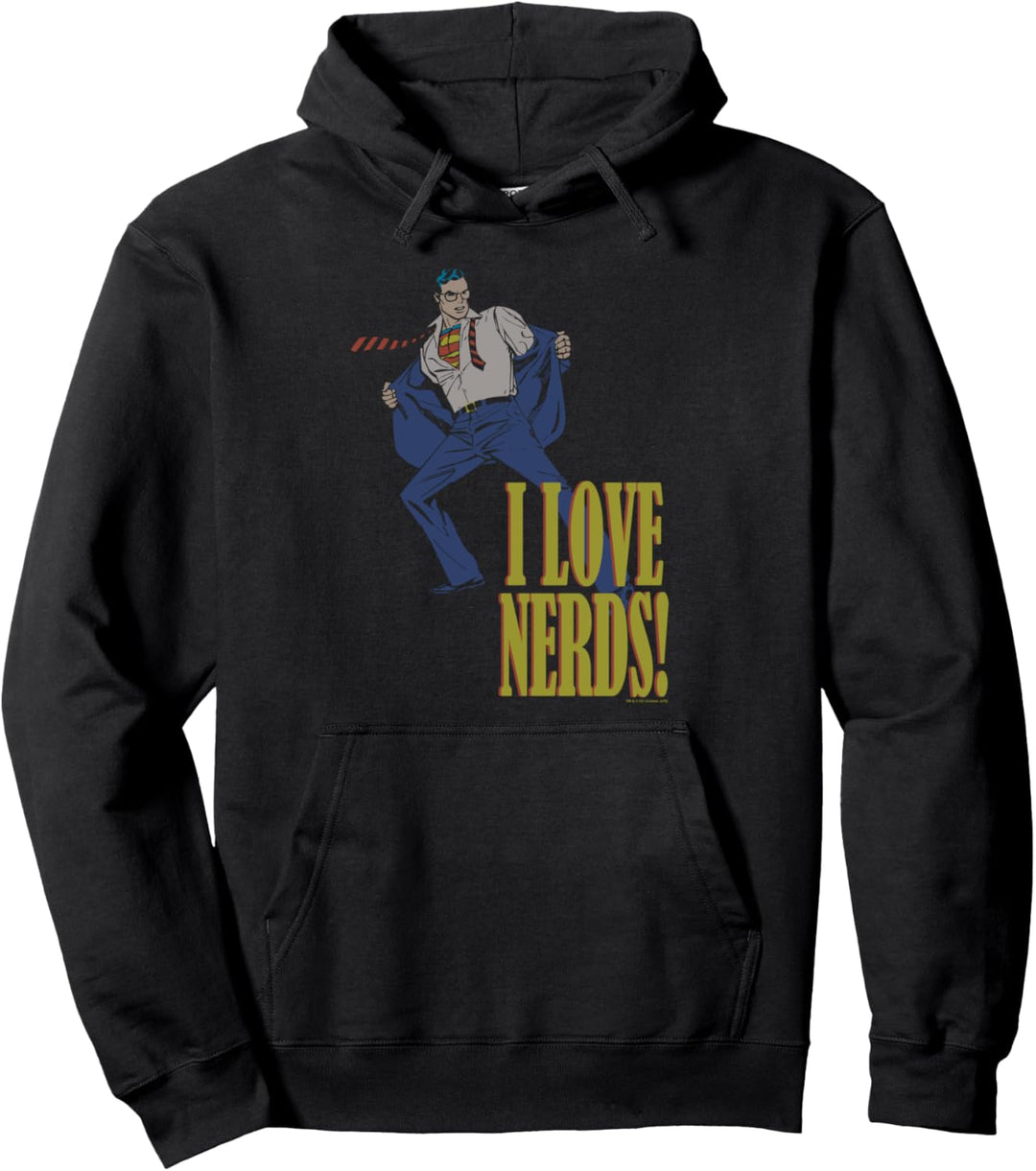 Superman I Love Nerds Pullover Hoodie