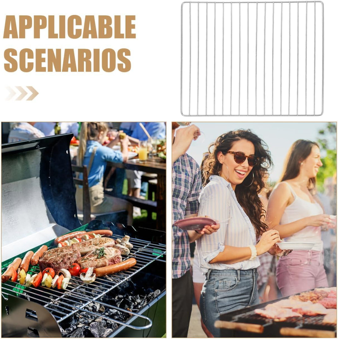 Gittermatte 30 X 25 cm Grillrost Aus Edelstahl Robuste Konstruktion Für Gleichmässiges Garen Einfach