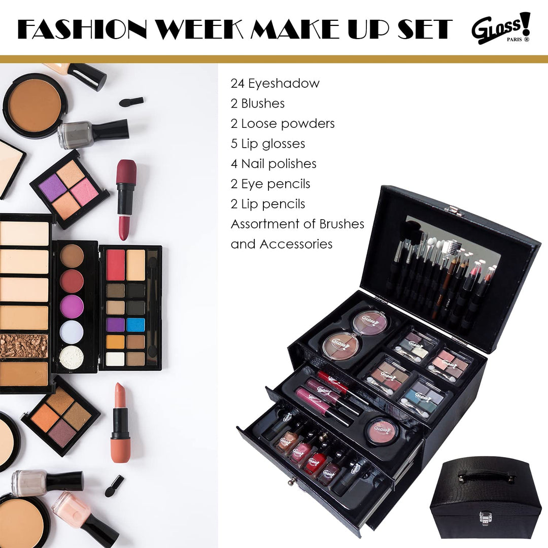 Gloss Stylish Essentials Make up, Geschenkset, 44-teilig, GM-07208-11 Geschenk-Box - Make-up Kit