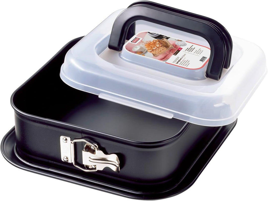 Original Kaiser Inspiration Springform eckig 24 x 24 cm, quadratische Backform mit Deckel, Tiramisu