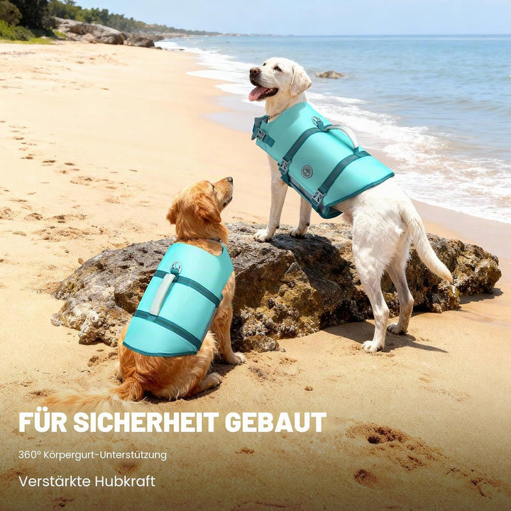 VIVAGLORY Rip Stop Schwimmweste Hund, Hundeschwimmweste, Schwimmhilfe & Auftrieb, Rettungsweste Hund