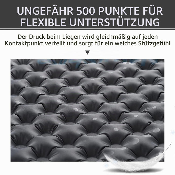 Naturehike Ultraleichte Selbstaufblasende Isomatte, Aufblasbare Campingmatte 3,5R, Langlebige, Tragb