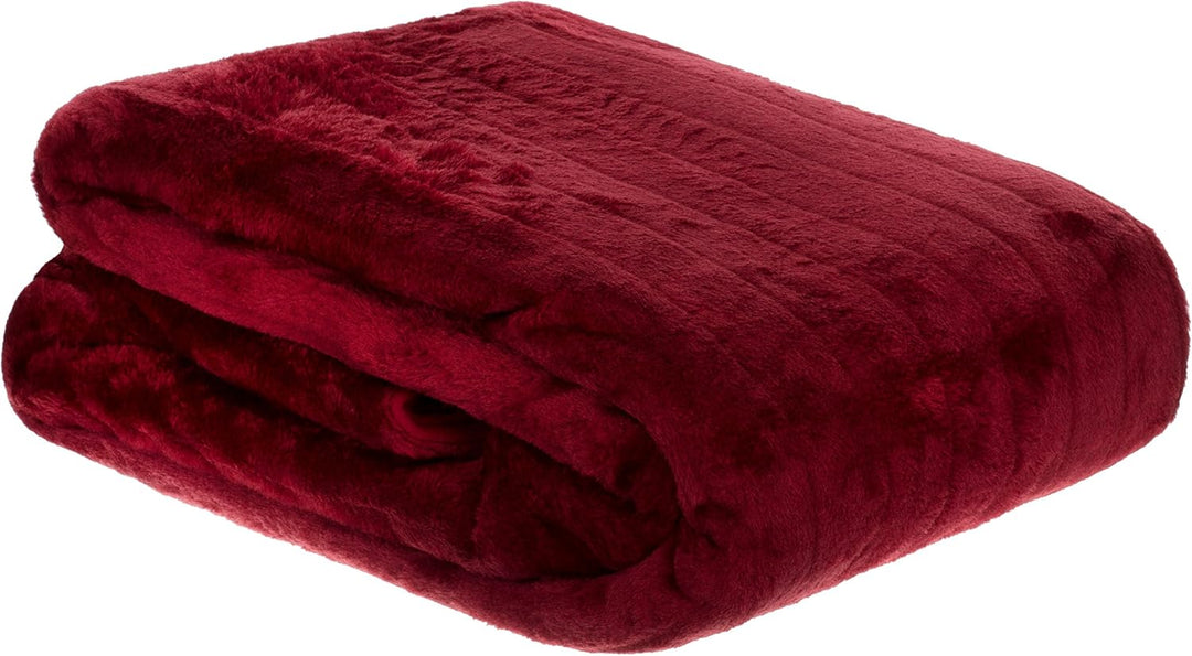 Felldecke Kuscheldecke Nerzfelloptik - 150 x 200 cm | 1150g - Rot Rot 150 x 200, Rot 150 x 200