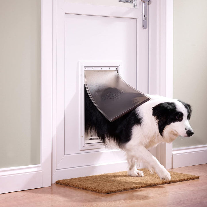 PetSafe Staywell Aluminium Hundeklappe, Langlebiger Aluminium-Rahmen, Magnetverschluss, Für Hunde bi
