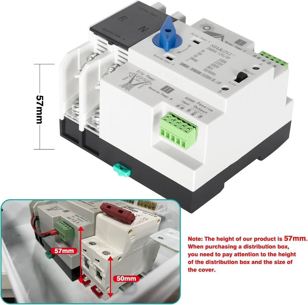 Jadeshay Transferschalter, Automatischer Umschalter Photovoltaik Dual Power Automatischer Umschalter