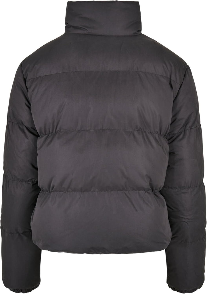 Urban Classics Damen Ladies Short Peached Puffer Jacket Jacke M Schwarz, M Schwarz