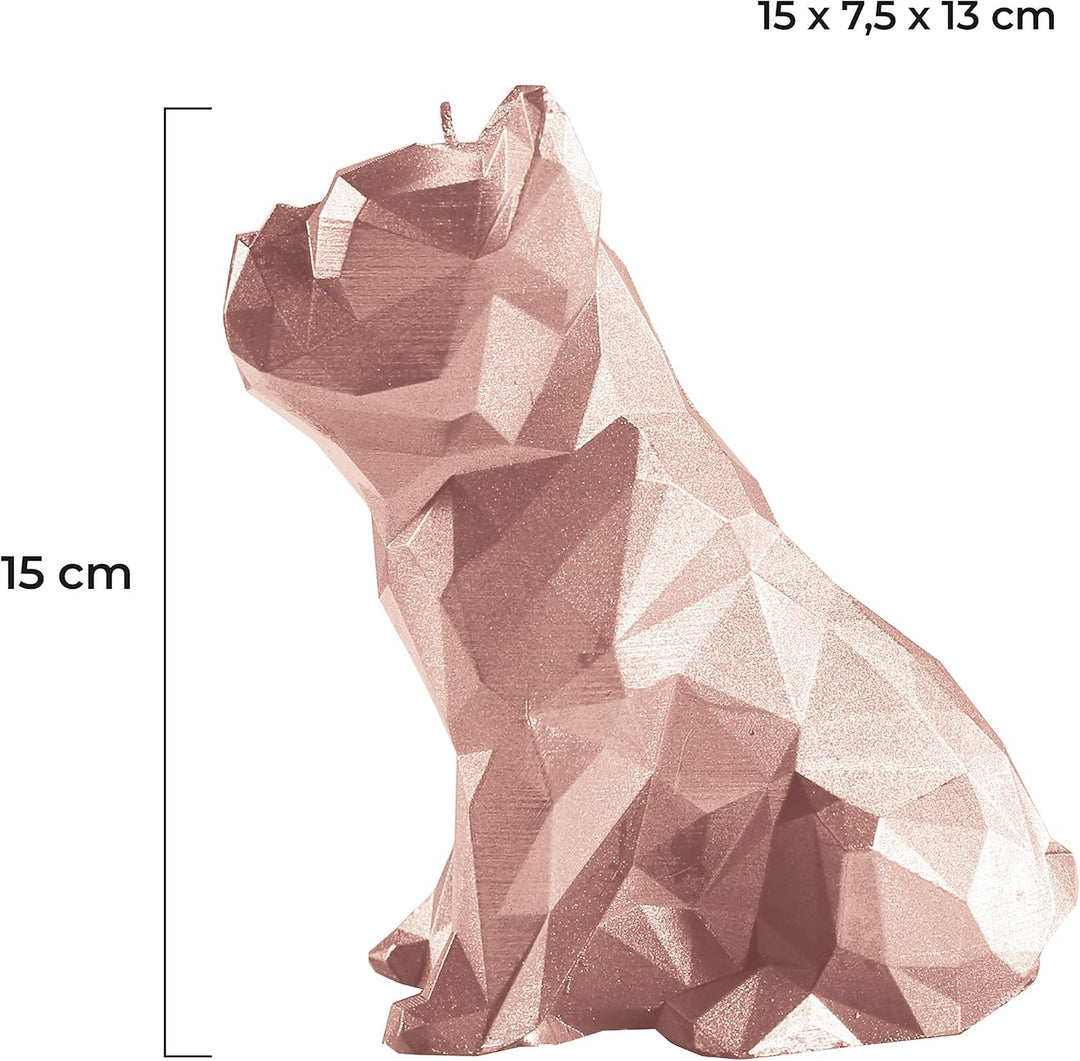 Candellana Handmade Bulldog Low-Poly Kerze Geschenk- Lustig - Dekorative Kerze - Home Décor - Gesche