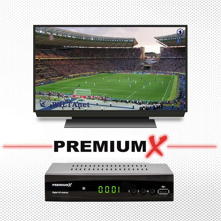 Premium X HD 521 FTA Digital TV SAT Receiver DVB-S2 FullHD Satelliten Empfänger HDMI SCART USB Media