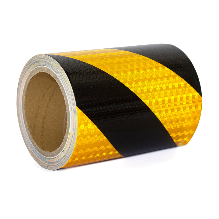 Reflektierendes Klebeband, Gelb &amp; Schwarz, 20 cm x 20 m, wasserdicht, reflektierendes Klebeband, sel