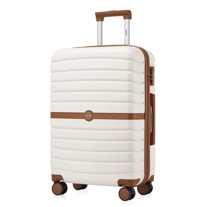 KONO Koffer Reisekoffer Trolley Koffer mittelgross von ABS+PC Hartschalenkoffer mit Zwillingsrollen