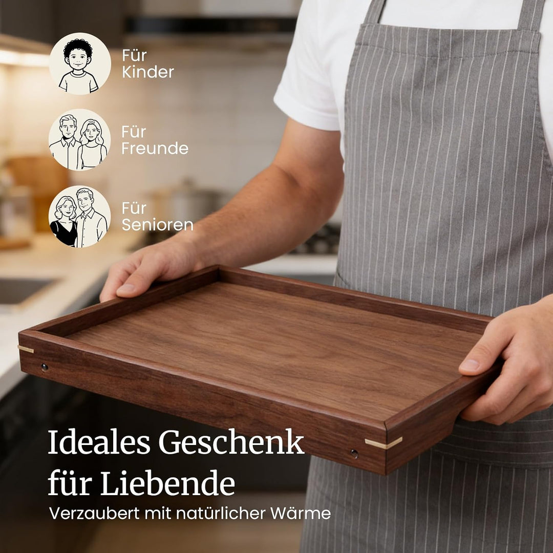 Fibogollo Betttablett Akazienholz klappbar Frühstück Laptop