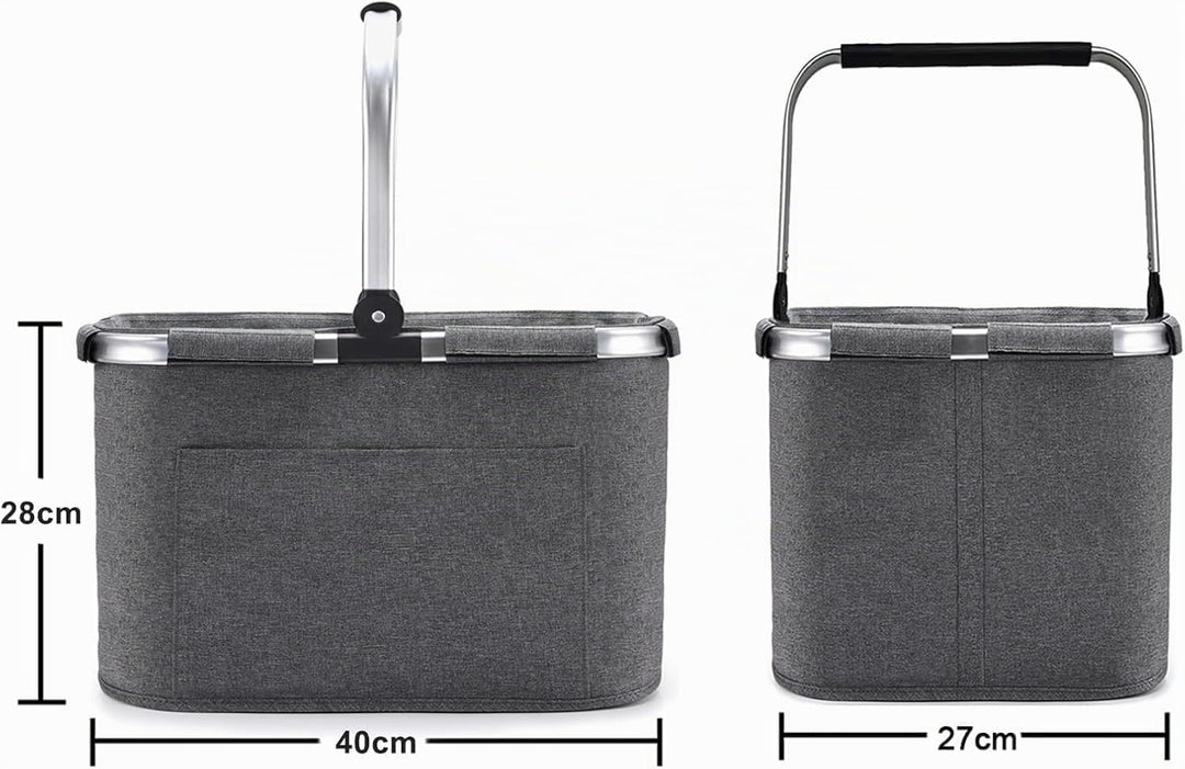 Diurwur® 30L Einkaufskorb 2pcs Erschwinglich Faltbar Tragekorb Gross Einkaufstasche Picknickkorb Kla