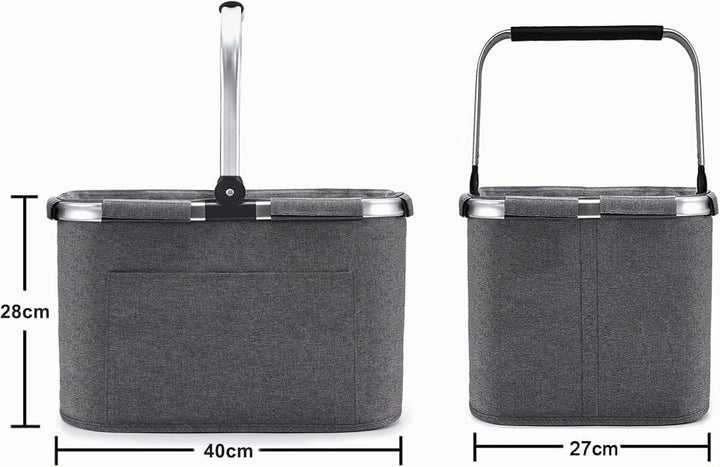 Diurwur® 30L Einkaufskorb 2pcs Erschwinglich Faltbar Tragekorb Gross Einkaufstasche Picknickkorb Kla