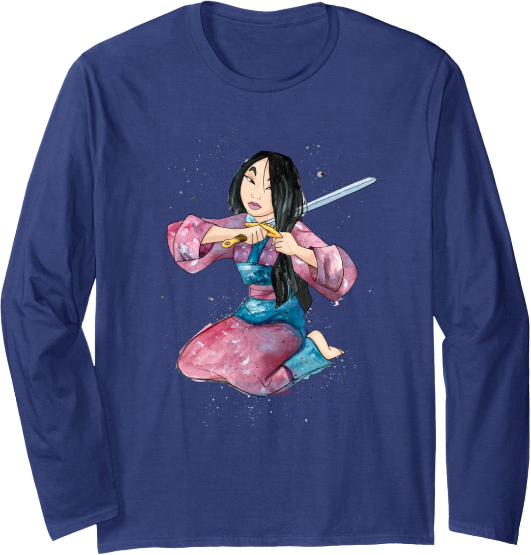 Disney Mulan First Cut Watercolor Pose Langarmshirt