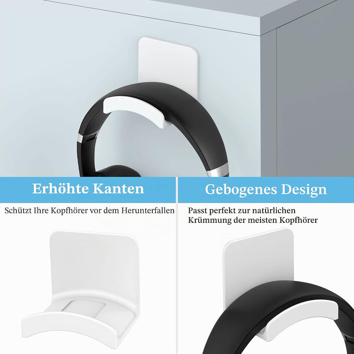 Cozycase Universal Kopfhörer Halter mit starkem Klebeband Premium Headset Halterung Wandhalterung TP