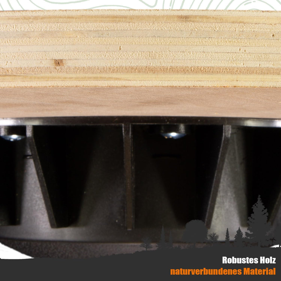 Balance Board aus Holz Ø 39,5 cm Gleichgewichtstrainer für Erwachsene Balancebrett Fitness Brett Zuh