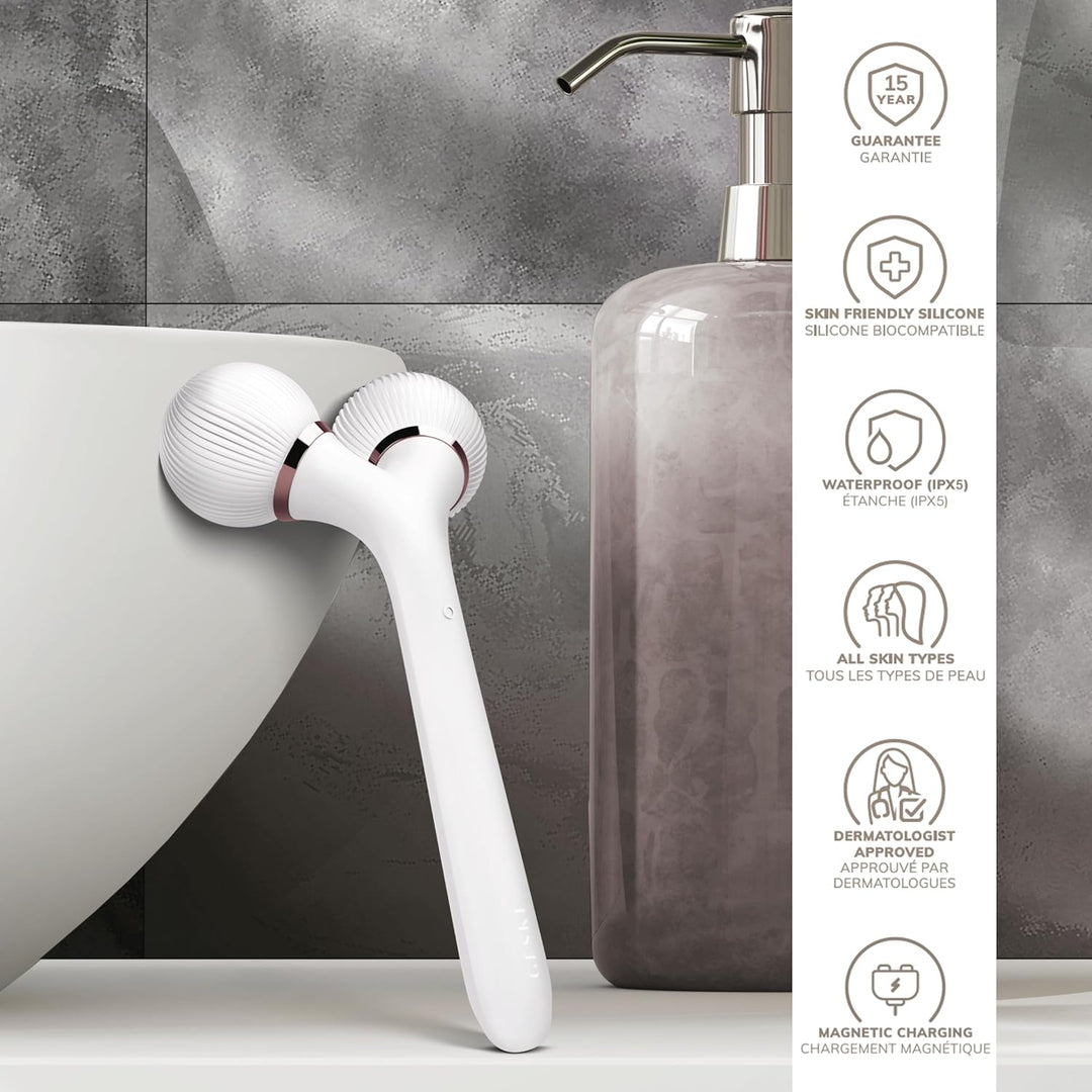 GESKE | SmartAppGuided™ Sonic Facial &amp; Body Roller | 4 in 1 | Dermaroller | Gerät für Gesicht und Kö