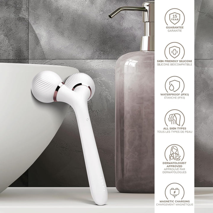 GESKE | SmartAppGuided™ Sonic Facial &amp; Body Roller | 4 in 1 | Dermaroller | Gerät für Gesicht und Kö