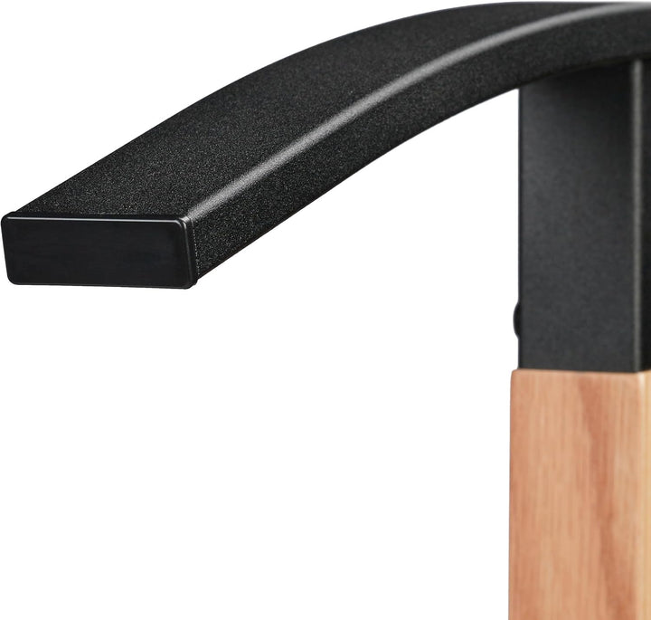 Relaxdays Herrendiener, Jackett & Hose, HBT 107x48x20 cm, Metall & Holzoptik, Stiller Diener Schlafz