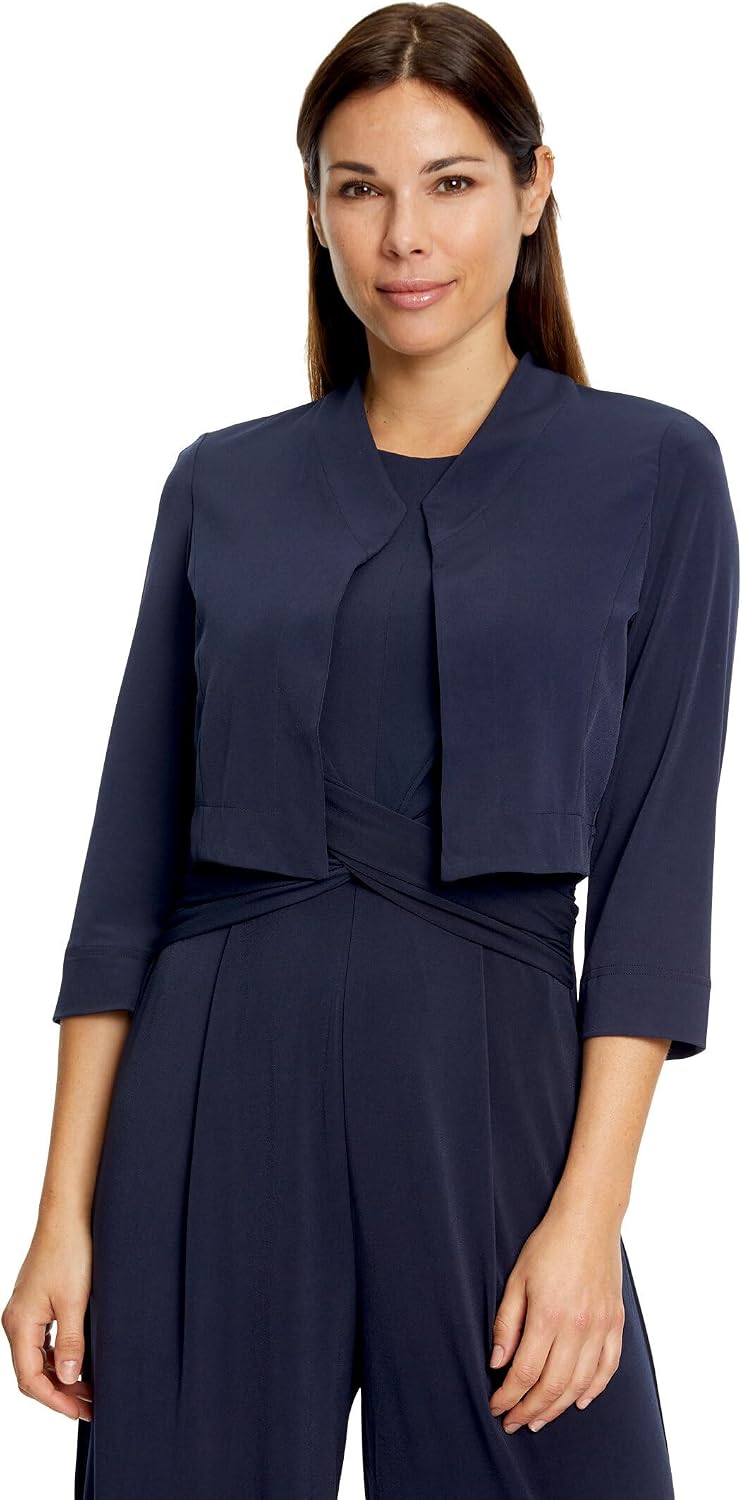 Vera Mont Damen Bolero-Jacke figurbetont 52 Blau, 52 Blau