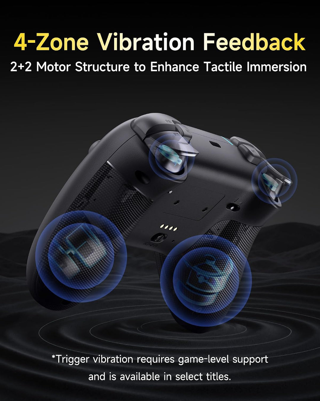 EasySMX X05Pro PC Controller mit Ladestation, 1000mAh, Hall Joysticks, 1000Hz, leise Tasten, 2 Rueck