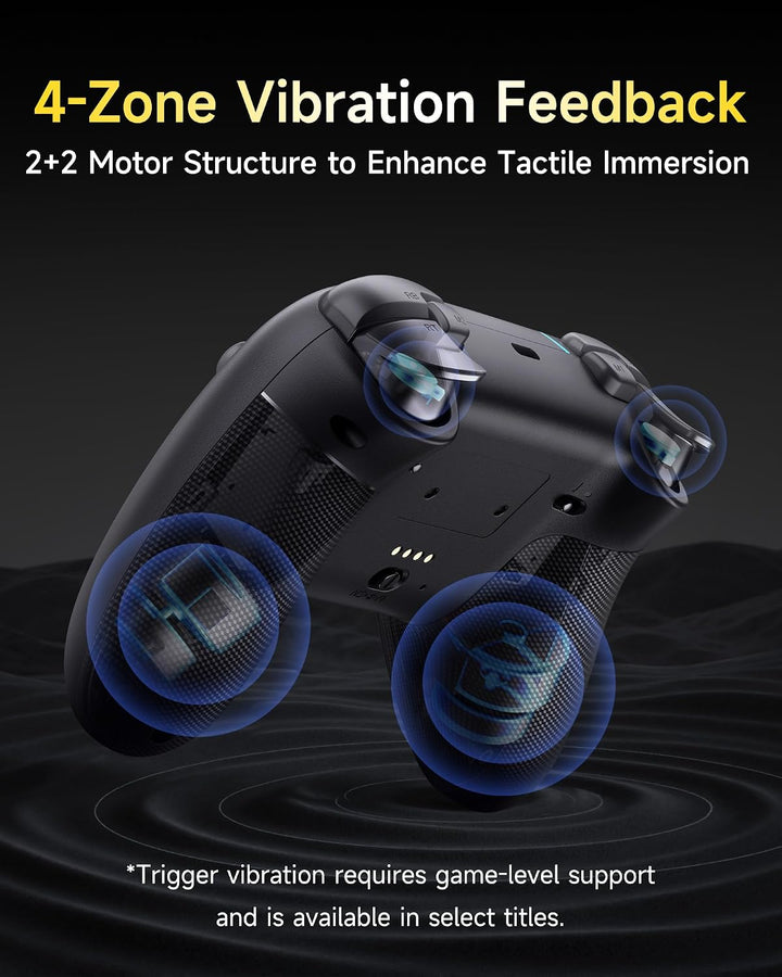 EasySMX X05Pro PC Controller mit Ladestation, 1000mAh, Hall Joysticks, 1000Hz, leise Tasten, 2 Rueck