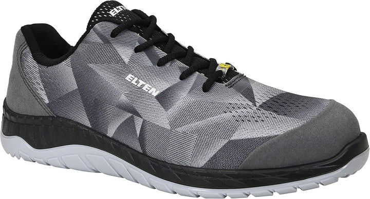 ELTEN Sicherheitsschuhe LANDON grey Low ESD S1, Herren, Textil, Stahlkappe, leicht, sportlich, Grau,