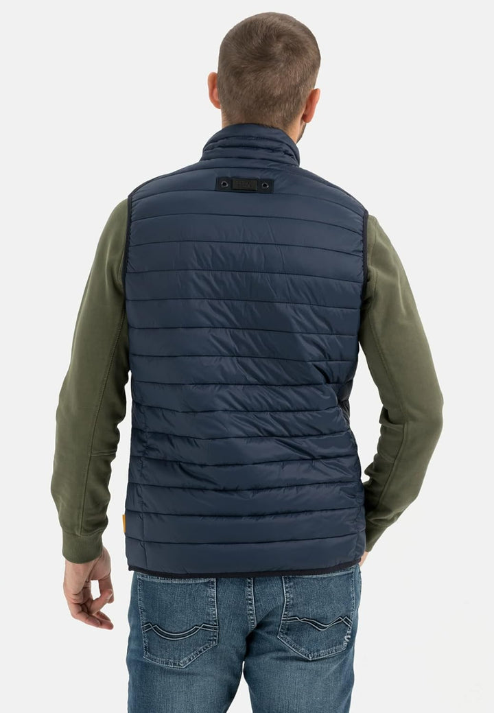 camel active Herren leichte Steppweste ohne Kapuze 58 Dunkelblau, 58 Dunkelblau
