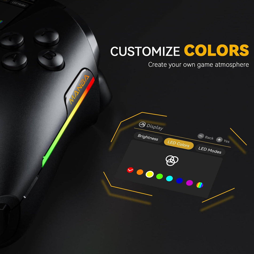 ManbaOne Interactive Screen Wireless Gaming Controller für PC/Switch/Switch 2/iOS/Android,Hall-Effek