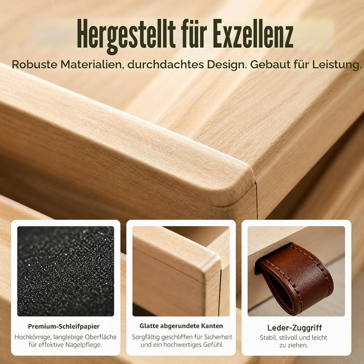 Kratzbrett für Hunde mit Leckerlibox 35x25x3cm Nagelfeilenbrett aus Holz 4 Sandpapier Scratch Pad fü