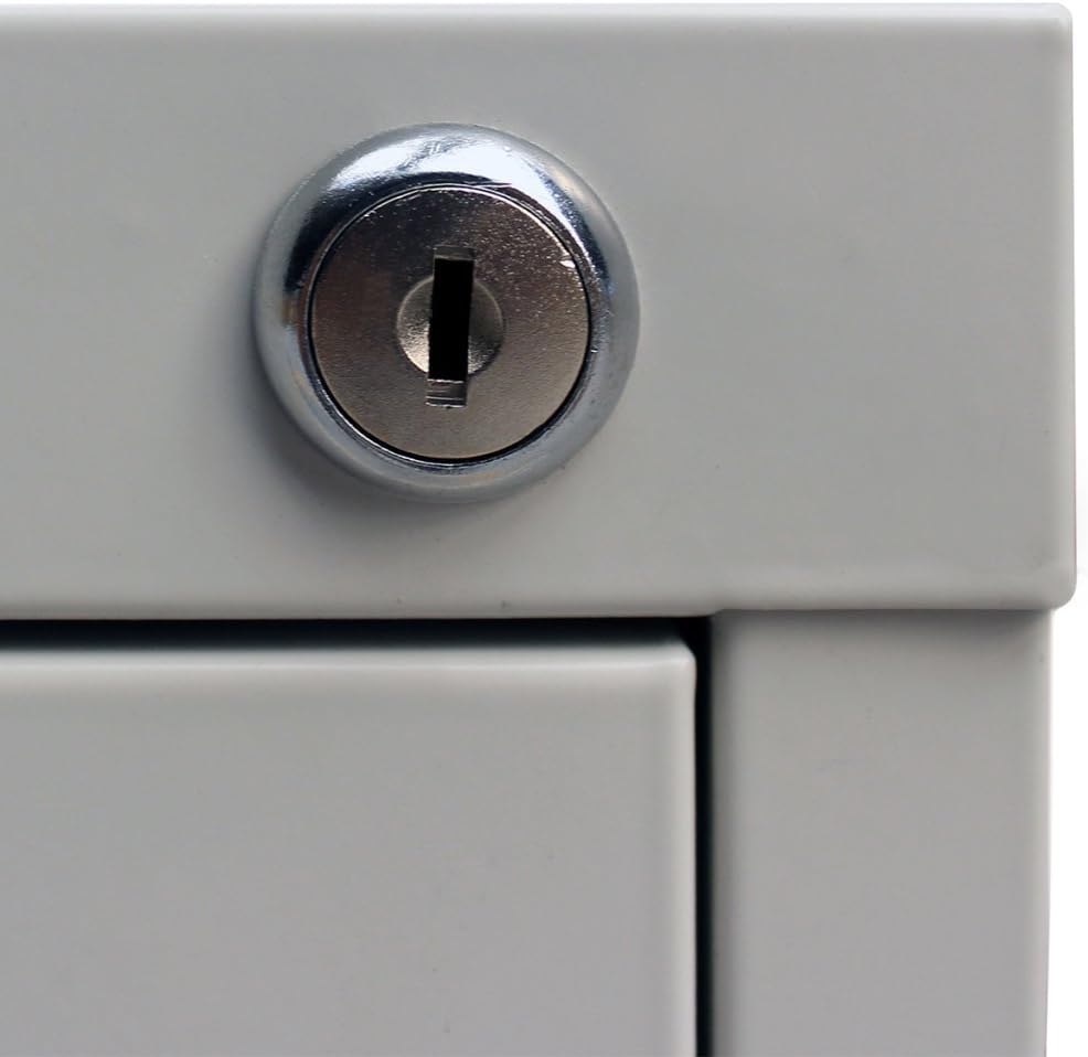 Festnight Stahl Metallschrank Schubladenschrank Büroschrank H?ngeregisterschrank Bürocontainer mit 3