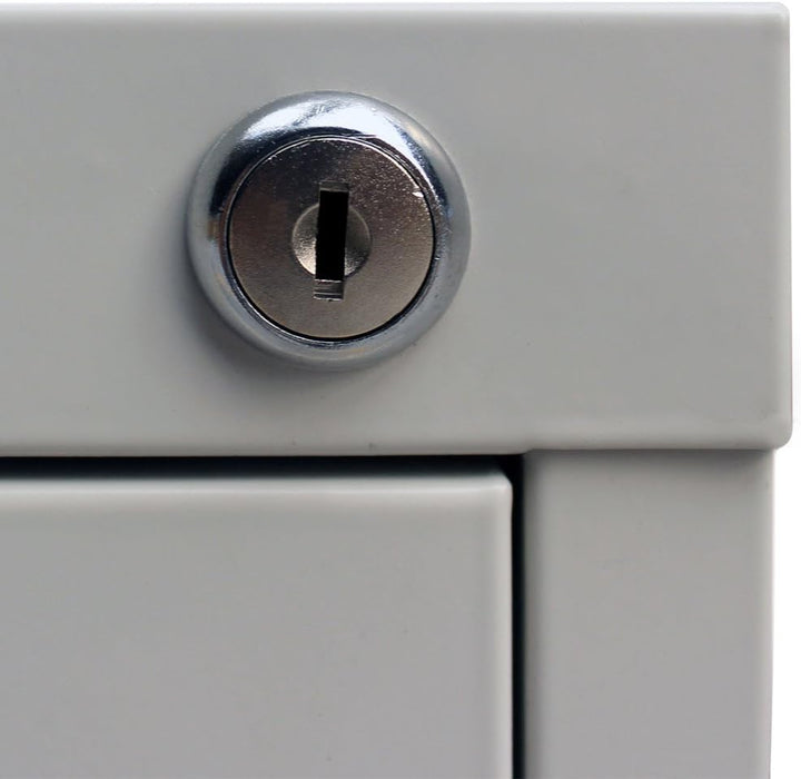 Festnight Stahl Metallschrank Schubladenschrank Büroschrank H?ngeregisterschrank Bürocontainer mit 3