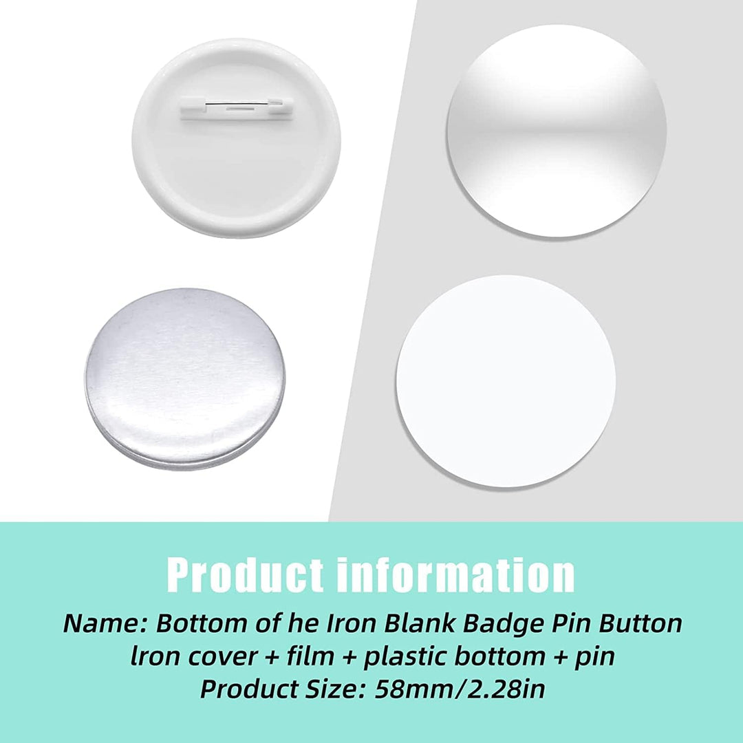 Buttonrohlinge, 200er Set 58mm DIY Pins Buttons Design EIN Abzeichen, Buttons Selber Machen, Button-