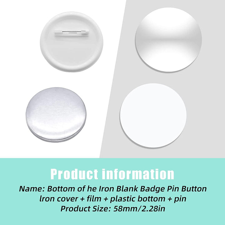 Buttonrohlinge, 200er Set 58mm DIY Pins Buttons Design EIN Abzeichen, Buttons Selber Machen, Button-