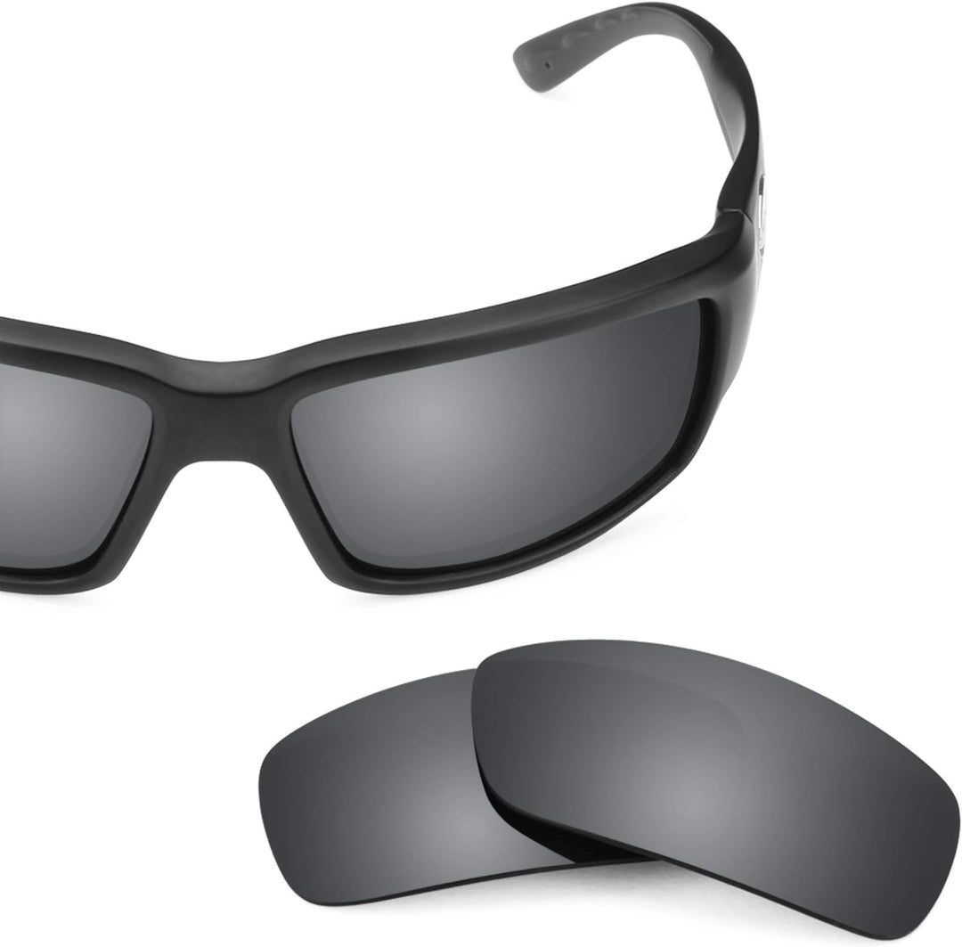REVANT Ersatzgläser für Costa Fantail - Kompatibel mit für Costa Fantail Schwarz Chrome Mirrorshield