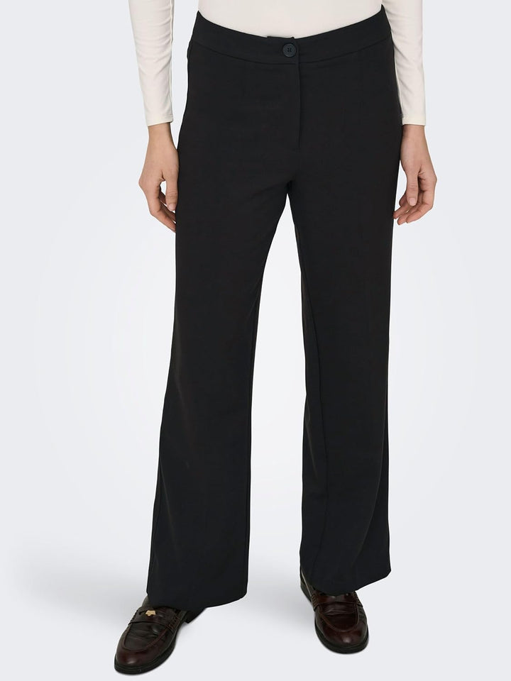 ONLY Damen Onlmia Hw Straight Pant Tlr Noos 34W / 32L Schwarz, 34W / 32L Schwarz