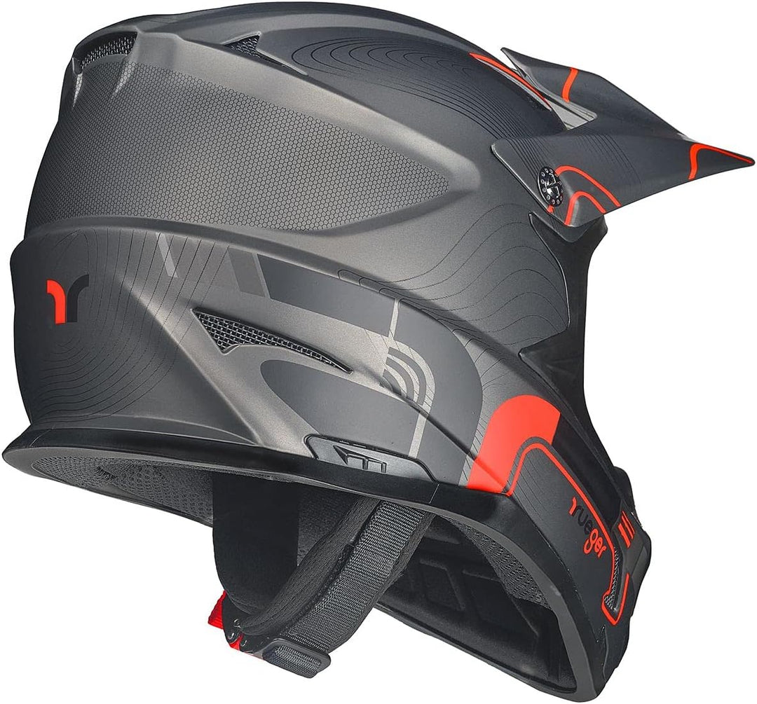 RXD-9001 Downhill Fahrrad BMX Fullface Mountainbike MTB Enduro Freeride Dirt Helm Matt Schwarz S (55