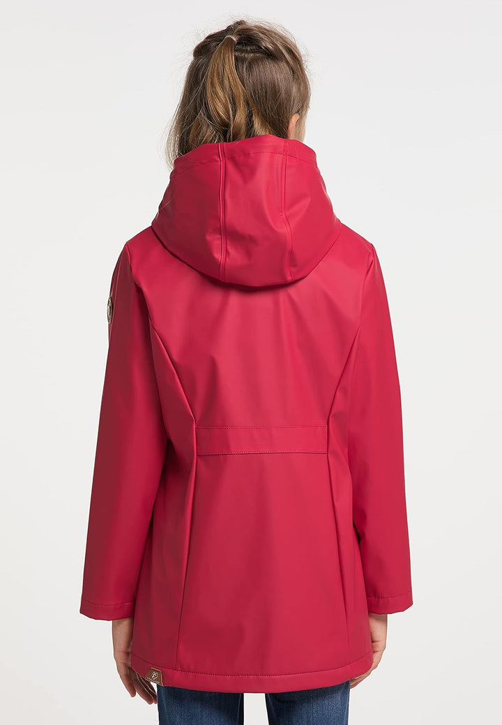 Ragwear Marjanka Mädchen Jacke Regenjacke Übergangsjacke Kinder Regenmantel Mantel Coat 128 Rot, 128