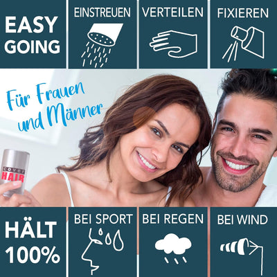Cover HAIR Haarverdichtung mit Schütthaar 30 Gramm (Naturblond), Naturblond