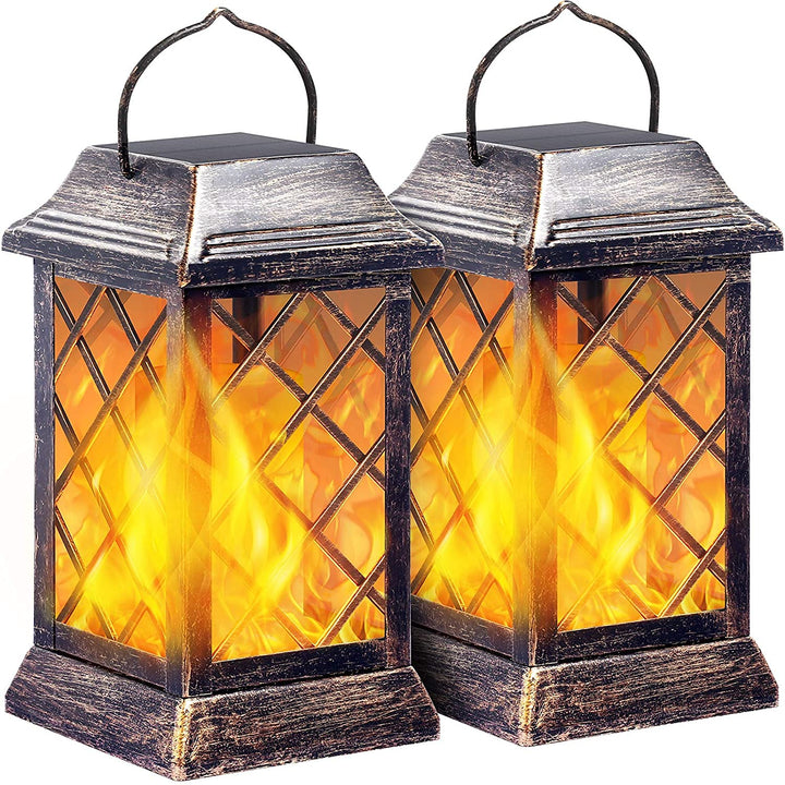Solarbaby Solar Garten Lichter, Outdoor Laterne Flamme Solar Lichter Metall Hängende Laterne Outdoor