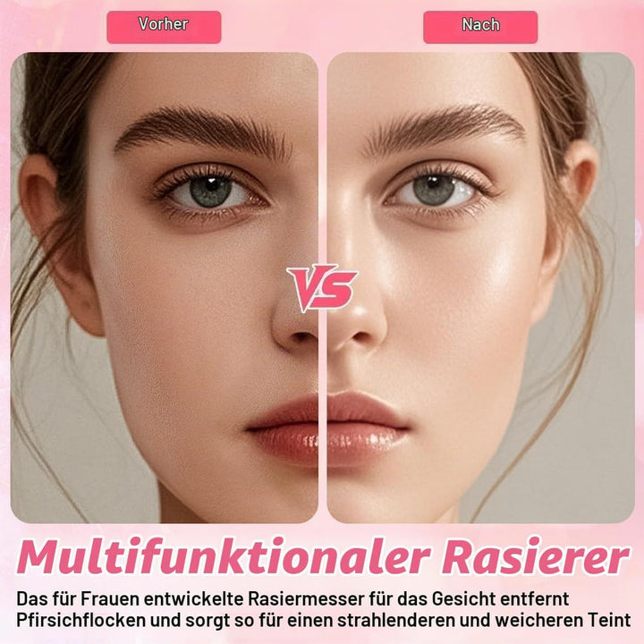Neuer 2-in-1 Gesichts-Haarentferner für Frauen, Kabelloser Elektrischer Epilierer mit LED-Licht, USB