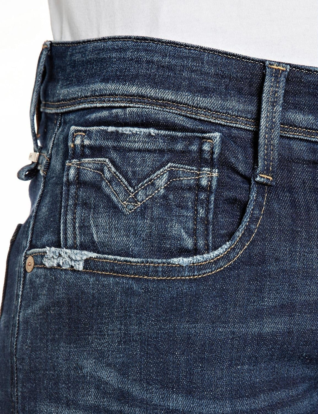 Replay Herren Jeans Anbass Slim-Fit Aged 30W / 34L Dark Blue 007, 30W / 34L Dark Blue 007